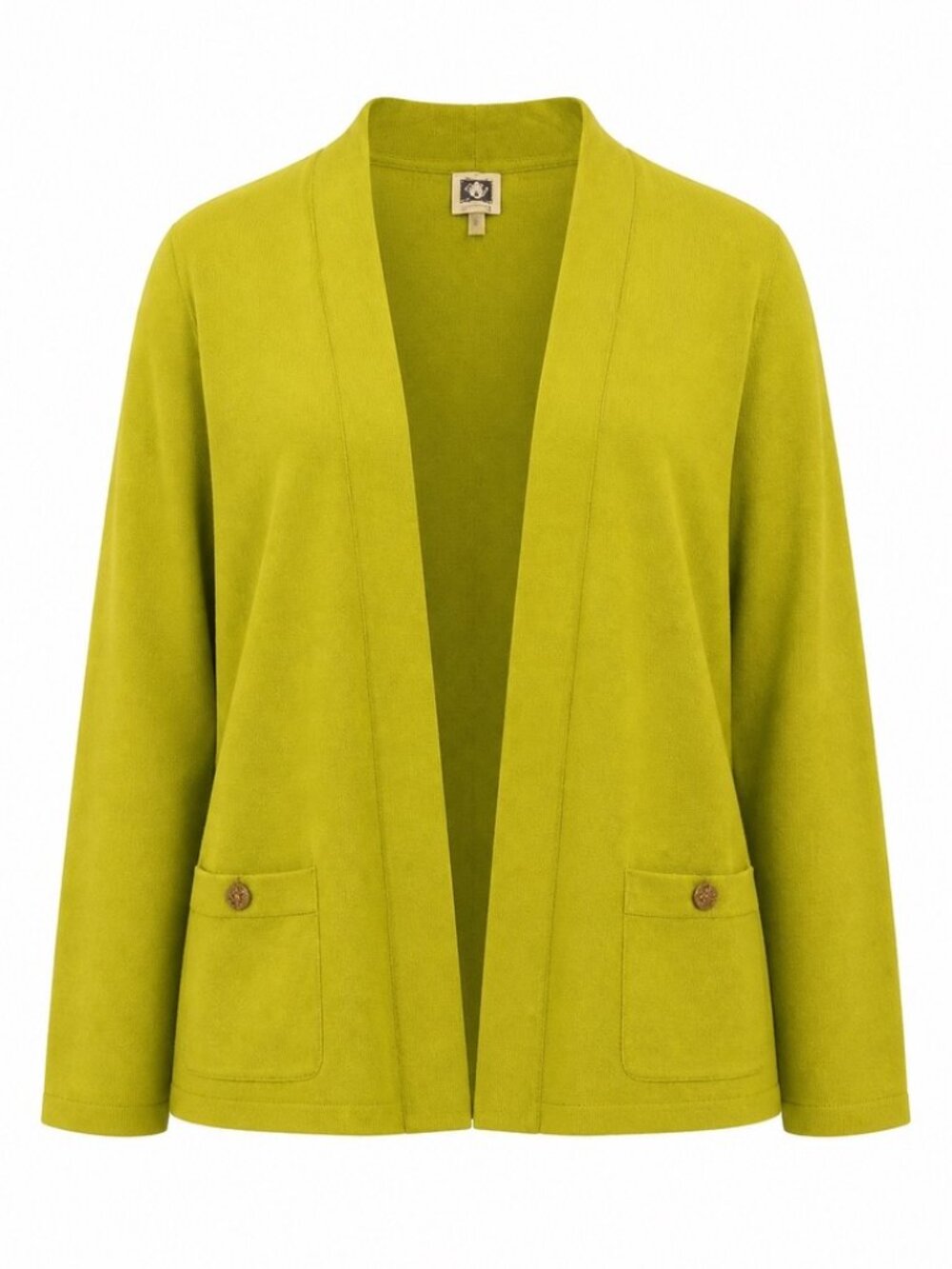 Anne Klein Chartreuse Cardigan Sweater Open Front Size Large